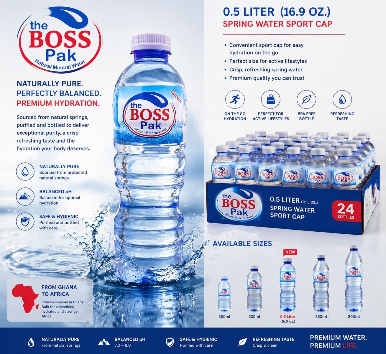 The Boss Pak 500 ml sport cap case