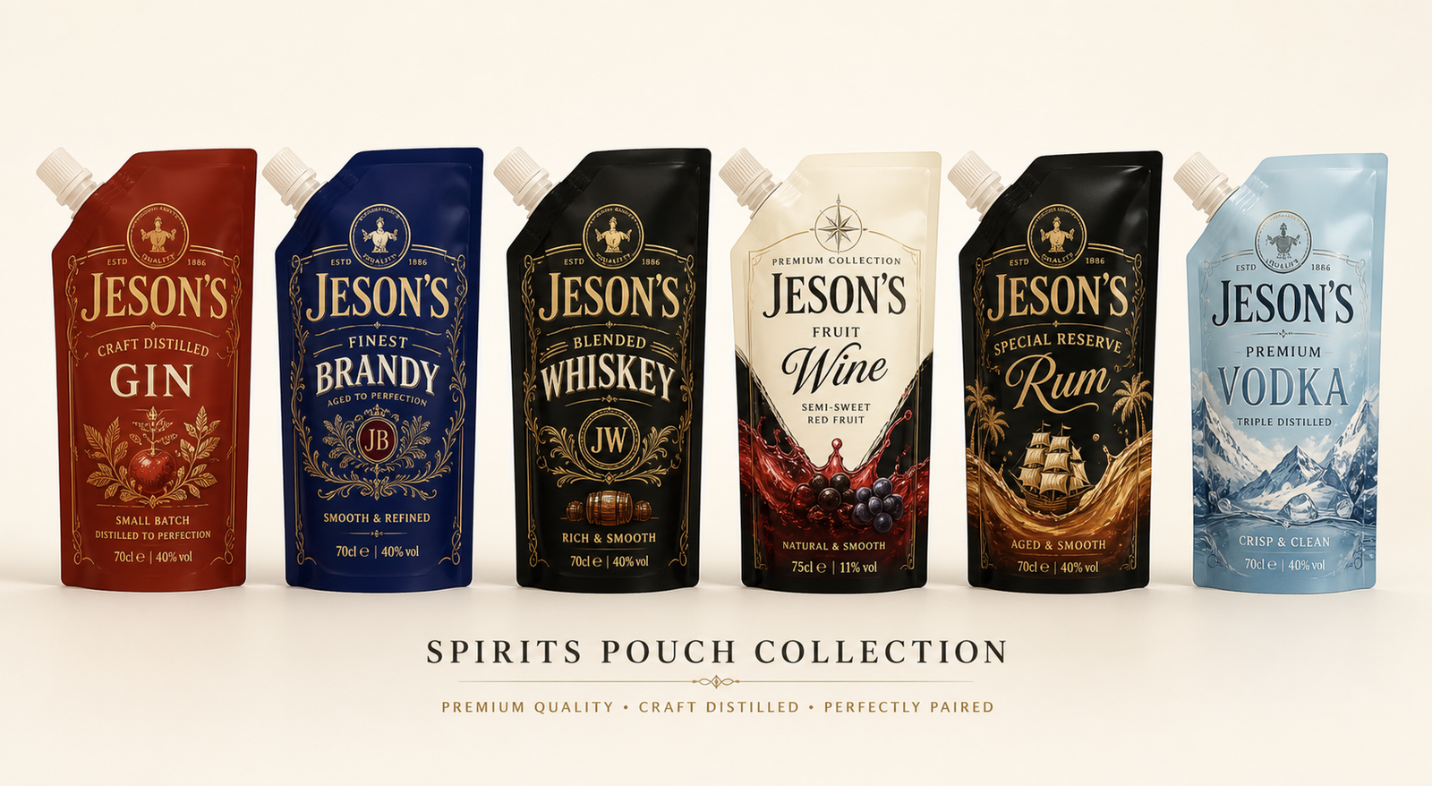 Jeson's spirits pouch assortment